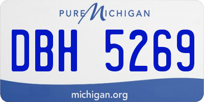 MI license plate DBH5269