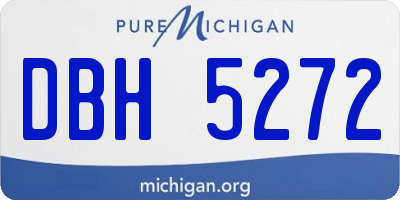 MI license plate DBH5272