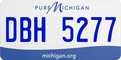 MI license plate DBH5277