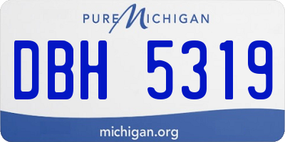 MI license plate DBH5319