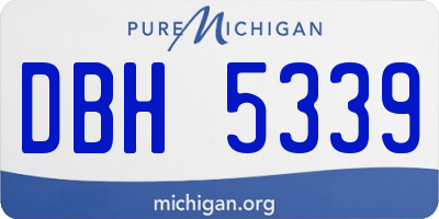 MI license plate DBH5339