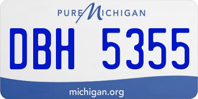 MI license plate DBH5355