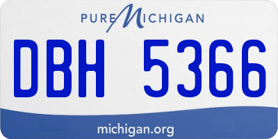 MI license plate DBH5366
