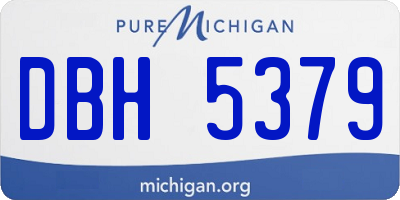 MI license plate DBH5379