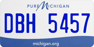 MI license plate DBH5457