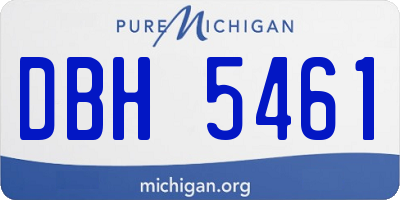 MI license plate DBH5461