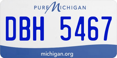 MI license plate DBH5467