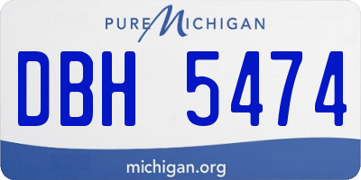 MI license plate DBH5474
