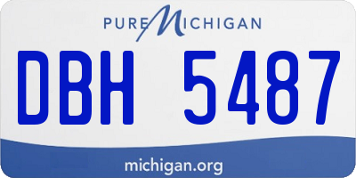 MI license plate DBH5487