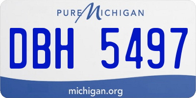 MI license plate DBH5497