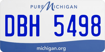 MI license plate DBH5498