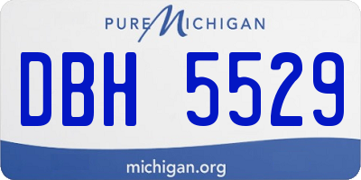 MI license plate DBH5529
