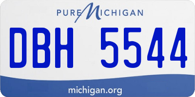 MI license plate DBH5544