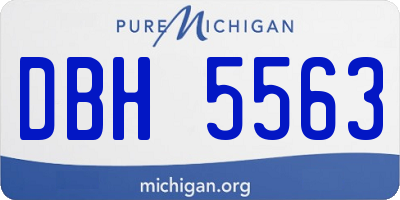 MI license plate DBH5563