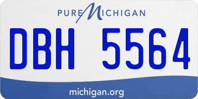 MI license plate DBH5564