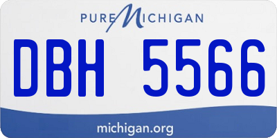 MI license plate DBH5566