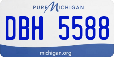 MI license plate DBH5588