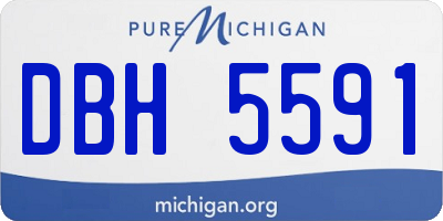 MI license plate DBH5591
