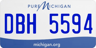 MI license plate DBH5594