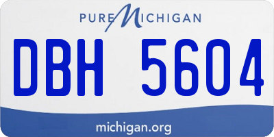 MI license plate DBH5604