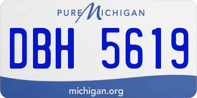 MI license plate DBH5619