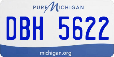 MI license plate DBH5622