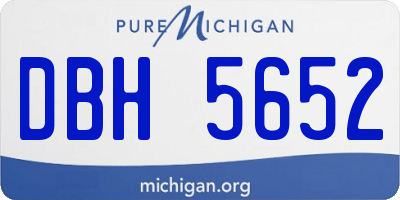 MI license plate DBH5652