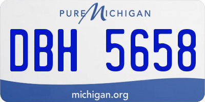 MI license plate DBH5658