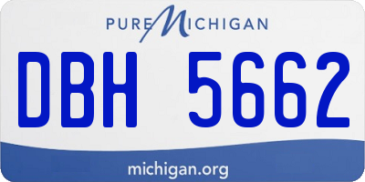 MI license plate DBH5662