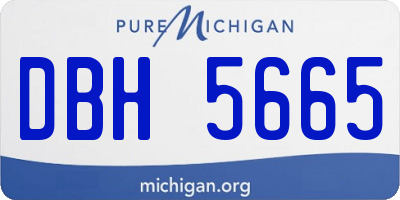 MI license plate DBH5665