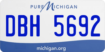 MI license plate DBH5692