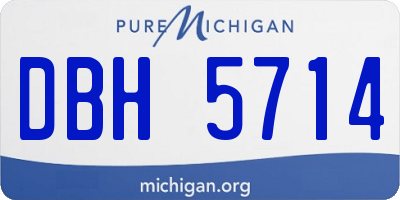 MI license plate DBH5714