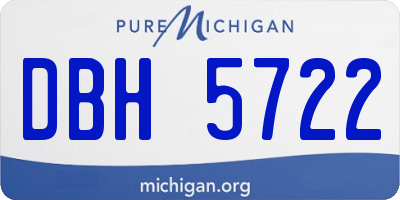MI license plate DBH5722