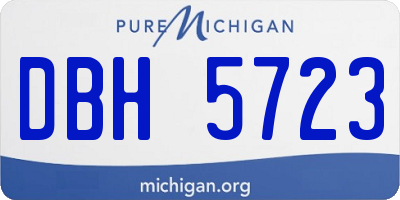 MI license plate DBH5723