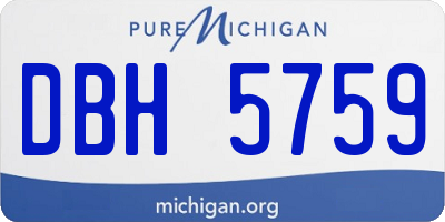 MI license plate DBH5759