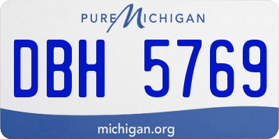 MI license plate DBH5769