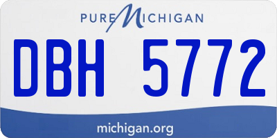 MI license plate DBH5772