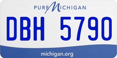 MI license plate DBH5790