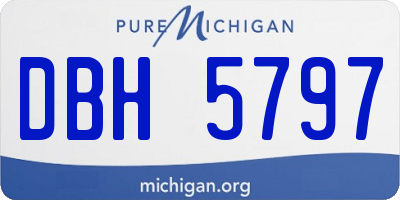 MI license plate DBH5797