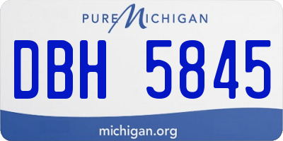MI license plate DBH5845