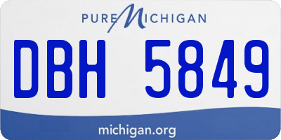 MI license plate DBH5849