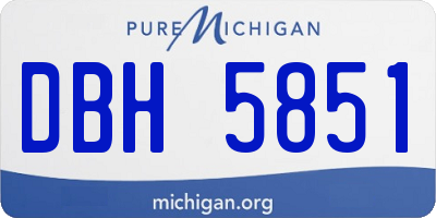 MI license plate DBH5851