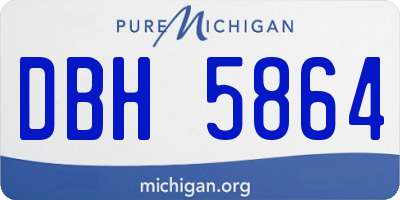 MI license plate DBH5864