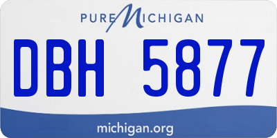 MI license plate DBH5877