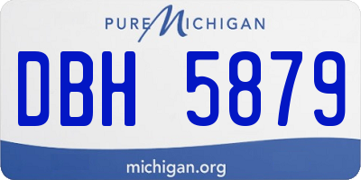 MI license plate DBH5879