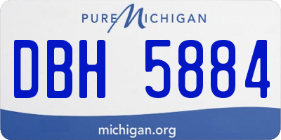 MI license plate DBH5884