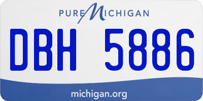 MI license plate DBH5886