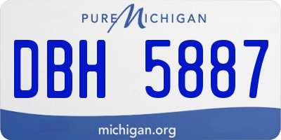 MI license plate DBH5887