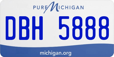 MI license plate DBH5888