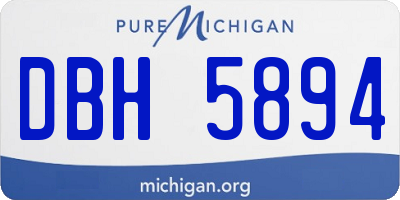 MI license plate DBH5894